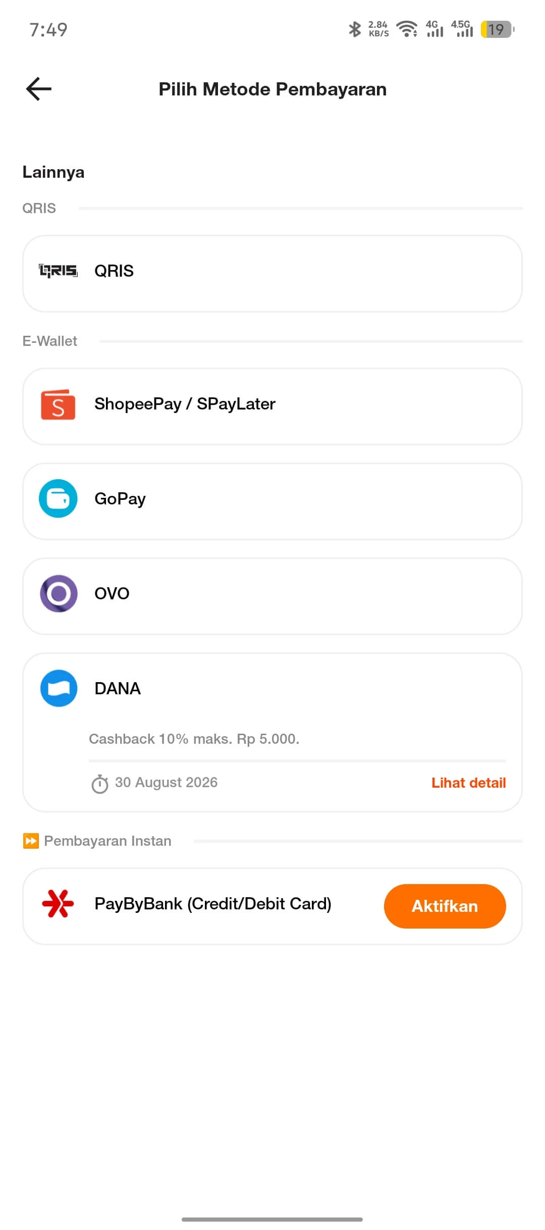 Payment Method